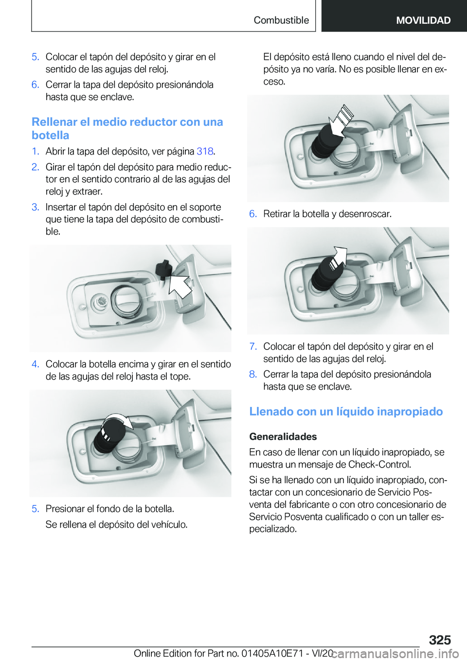 BMW X3 2021  Manuales de Empleo (in Spanish) �5�.�C�o�l�o�c�a�r��e�l��t�a�p�
