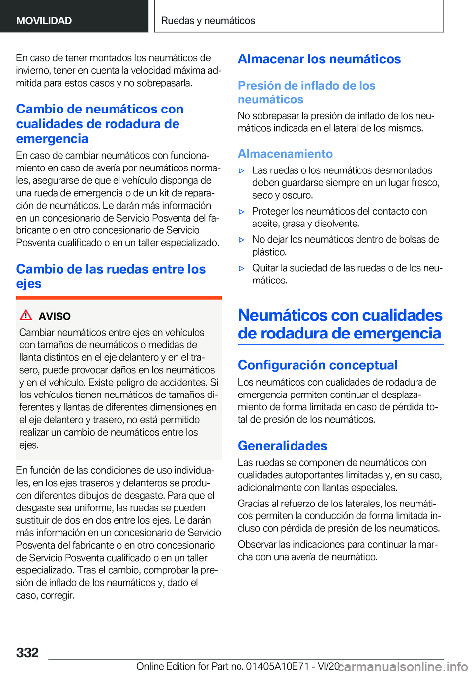 BMW X3 2021  Manuales de Empleo (in Spanish) �E�n��c�a�s�o��d�e��t�e�n�e�r��m�o�n�t�a�d�o�s��l�o�s��n�e�u�m�