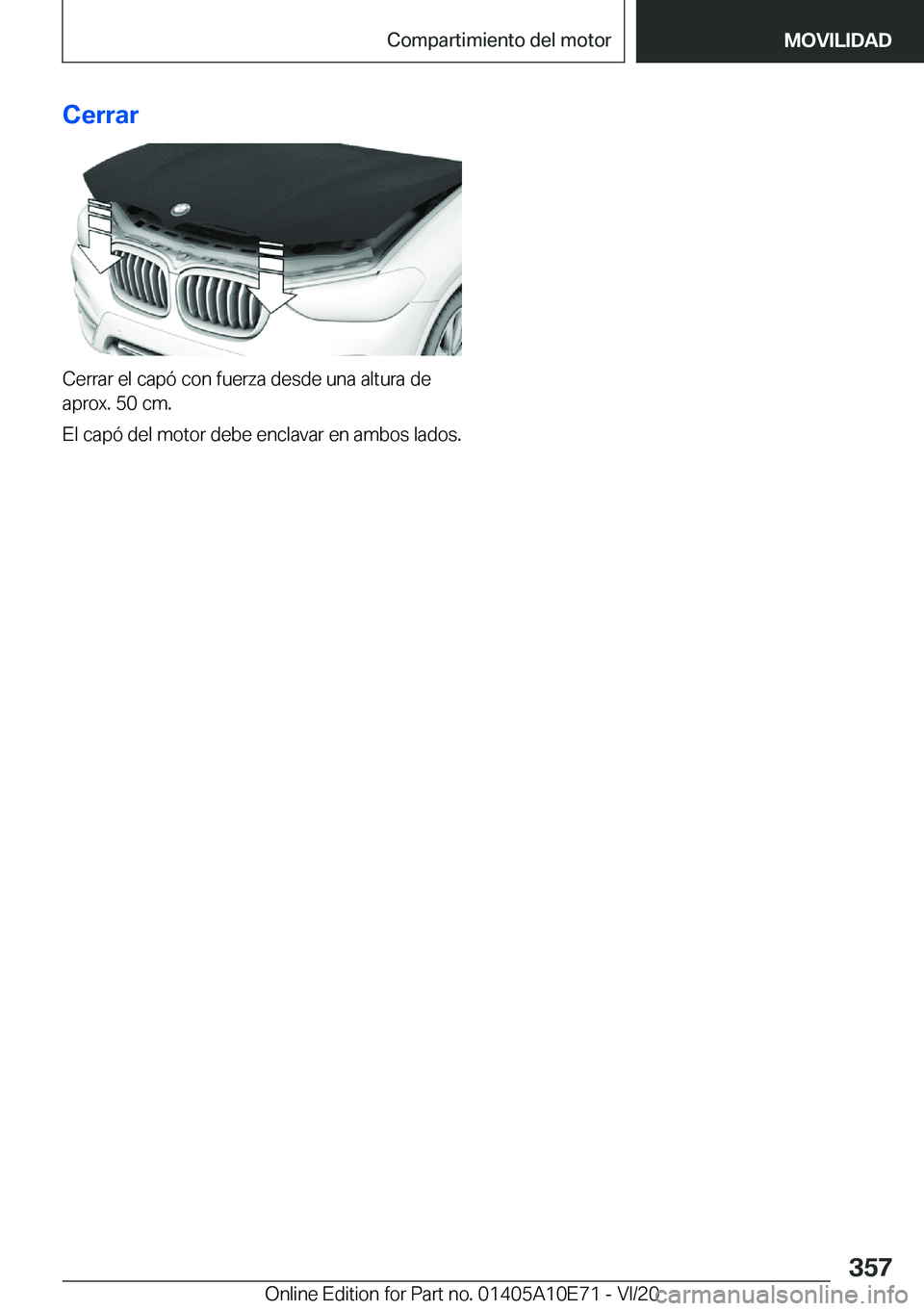BMW X3 2021  Manuales de Empleo (in Spanish) �C�e�r�r�a�r
�C�e�r�r�a�r��e�l��c�a�p�