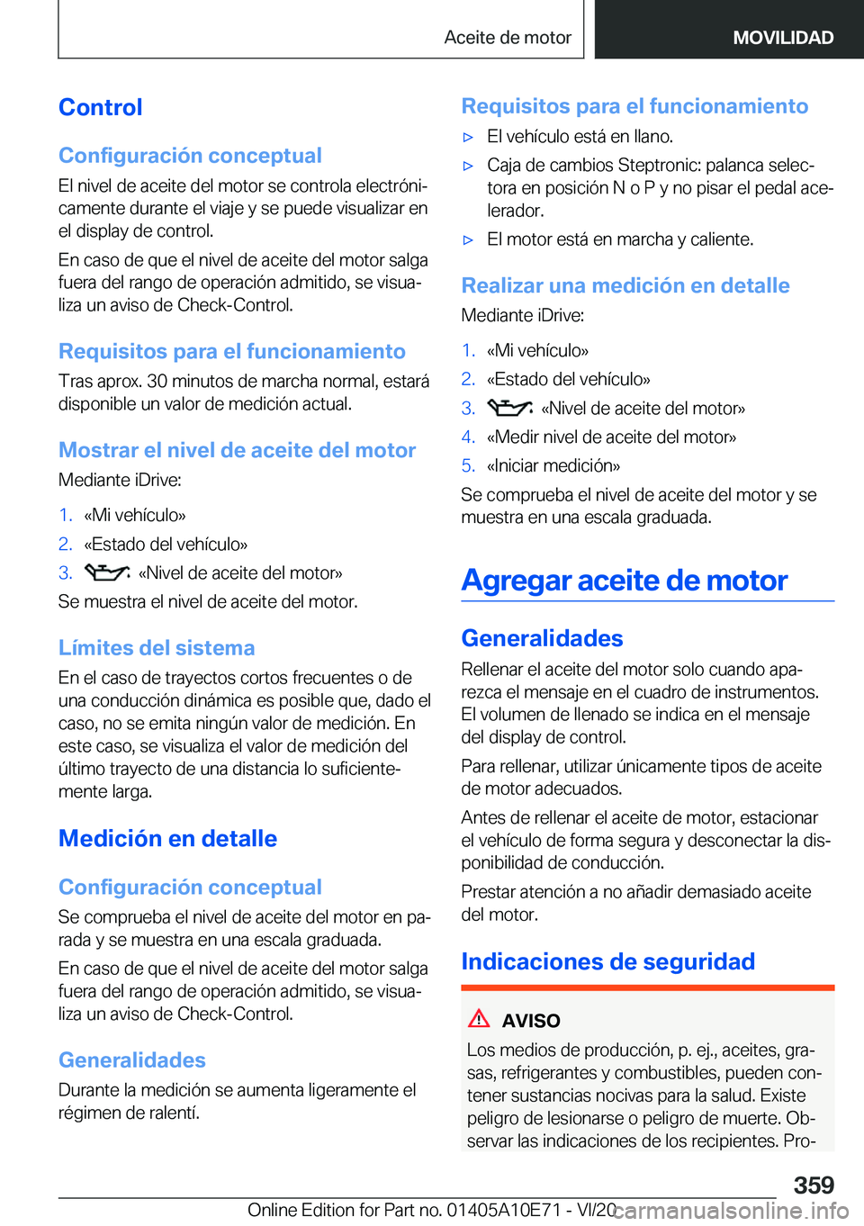 BMW X3 2021  Manuales de Empleo (in Spanish) �C�o�n�t�r�o�l
�C�o�n�f�i�g�u�r�a�c�i�