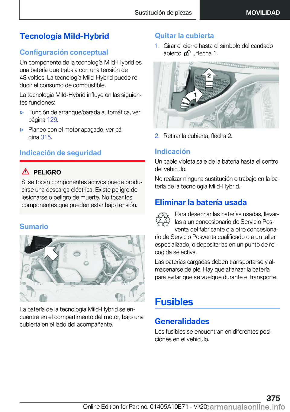 BMW X3 2021  Manuales de Empleo (in Spanish) �T�e�c�n�o�l�o�g�