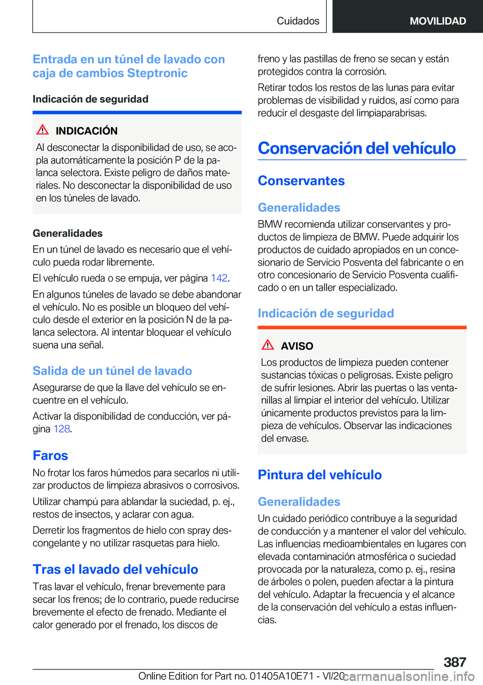 BMW X3 2021  Manuales de Empleo (in Spanish) �E�n�t�r�a�d�a��e�n��u�n��t�