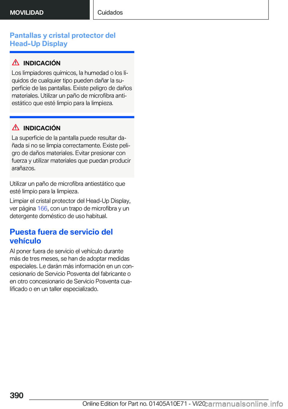 BMW X3 2021  Manuales de Empleo (in Spanish) �P�a�n�t�a�l�l�a�s��y��c�r�i�s�t�a�l��p�r�o�t�e�c�t�o�r��d�e�l
�H�e�a�d�-�U�p��D�i�s�p�l�a�y
�I�N�D�I�C�A�C�I�