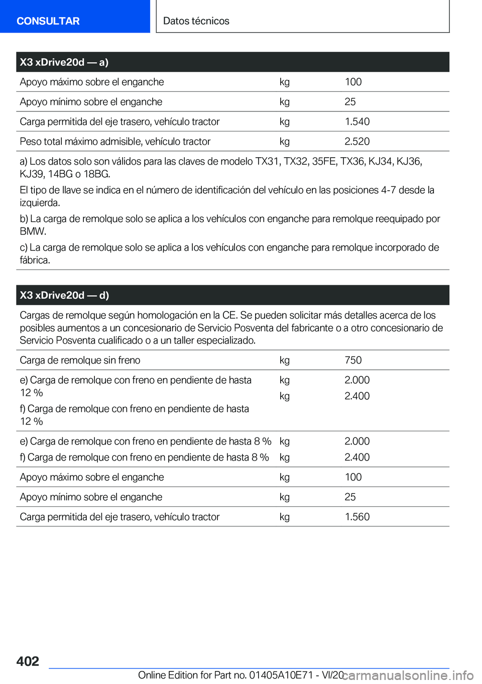 BMW X3 2021  Manuales de Empleo (in Spanish) �X�3��x�D�r�i�v�e�2�0�d�n��a�
�A�p�o�y�o��m�