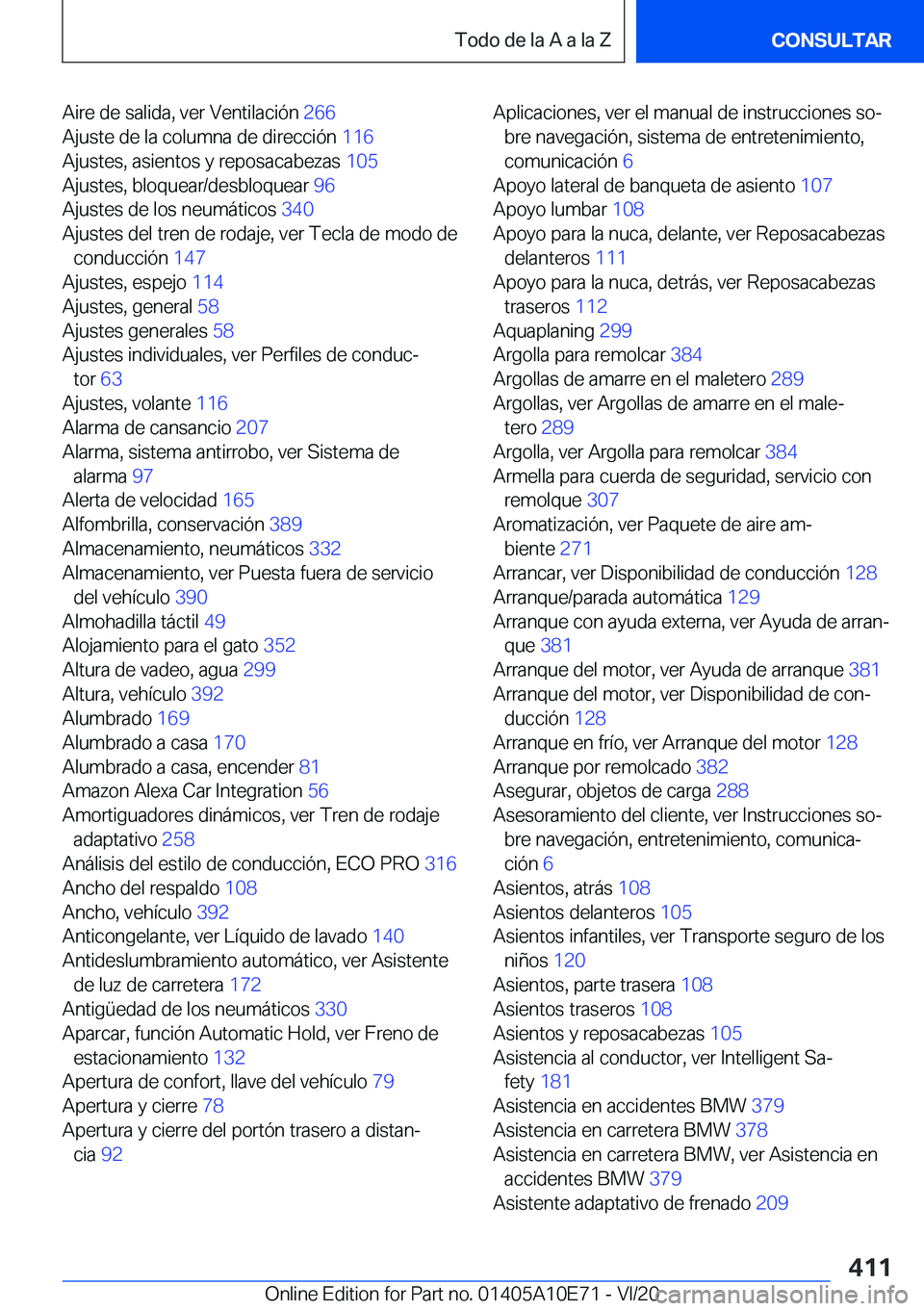 BMW X3 2021  Manuales de Empleo (in Spanish) �A�i�r�e��d�e��s�a�l�i�d�a�,��v�e�r��V�e�n�t�i�l�a�c�i�