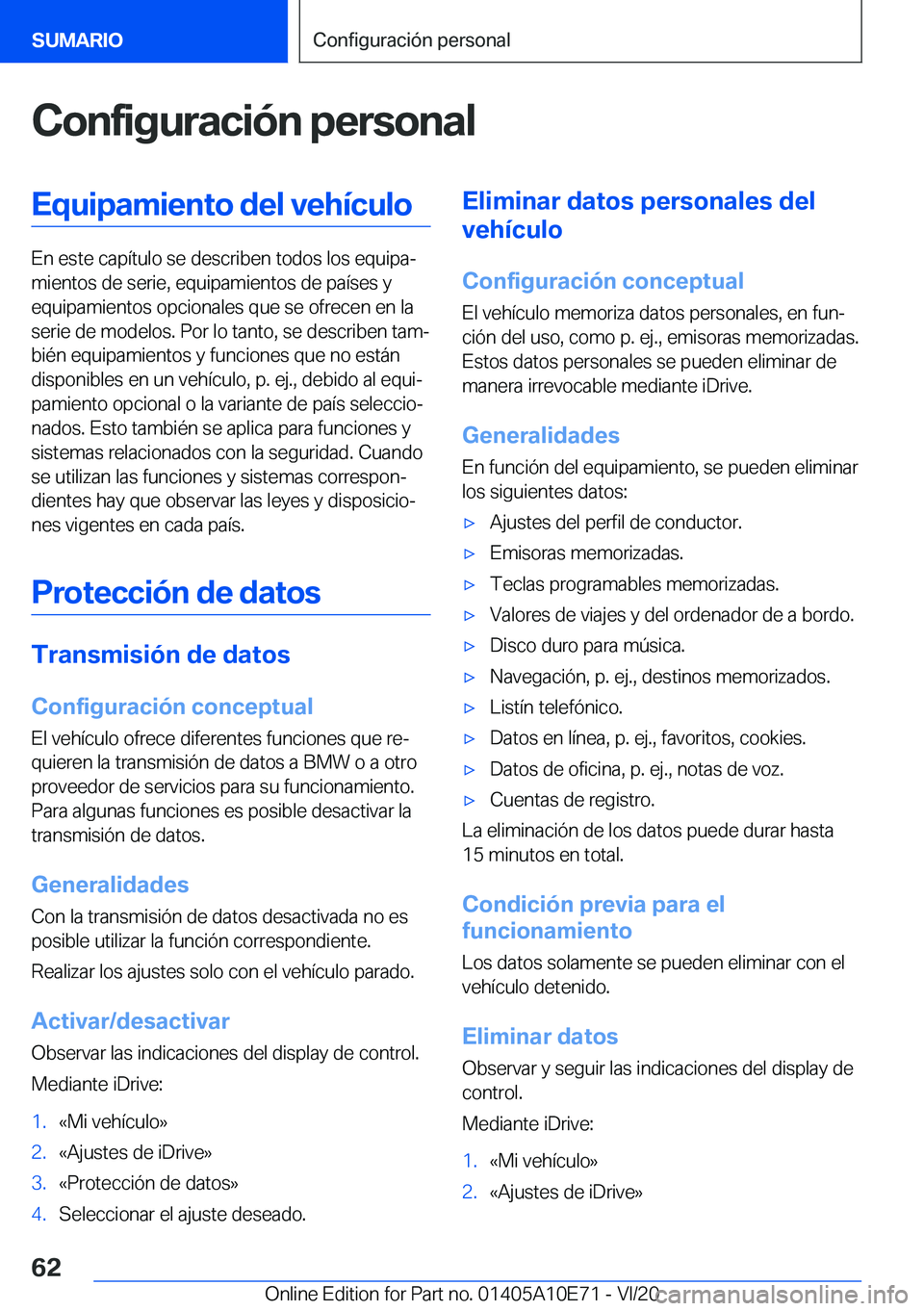 BMW X3 2021  Manuales de Empleo (in Spanish) �C�o�n�f�i�g�u�r�a�c�i�
