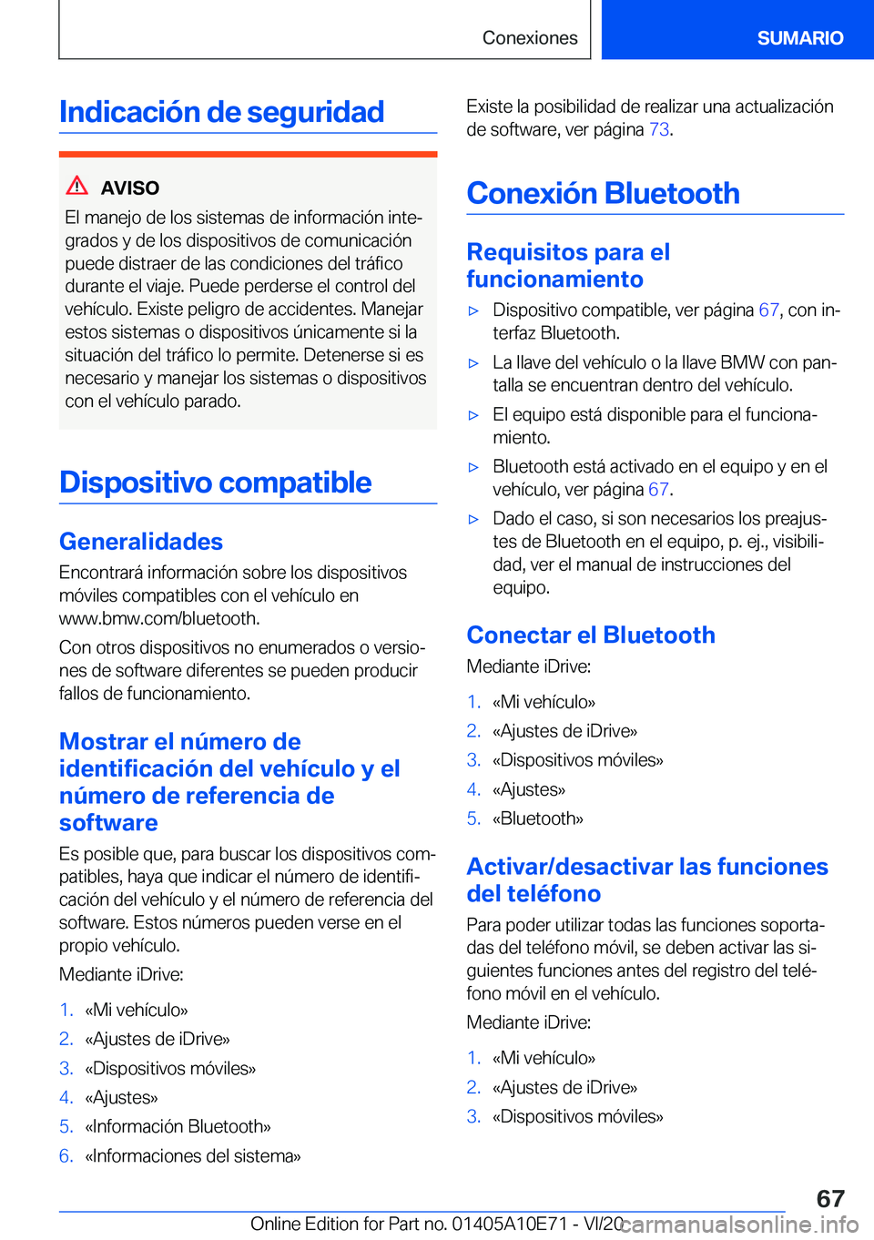 BMW X3 2021  Manuales de Empleo (in Spanish) �I�n�d�i�c�a�c�i�