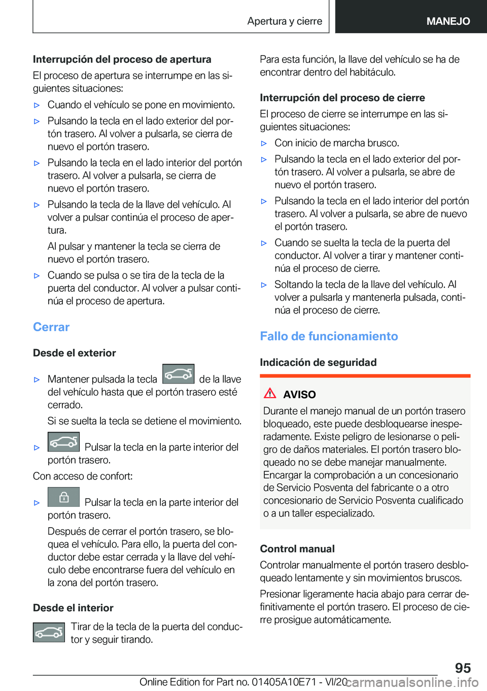 BMW X3 2021  Manuales de Empleo (in Spanish) �I�n�t�e�r�r�u�p�c�i�