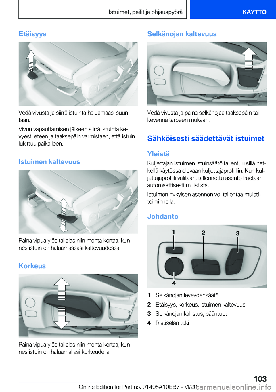 BMW X3 2021  Omistajan Käsikirja (in Finnish) �E�t�