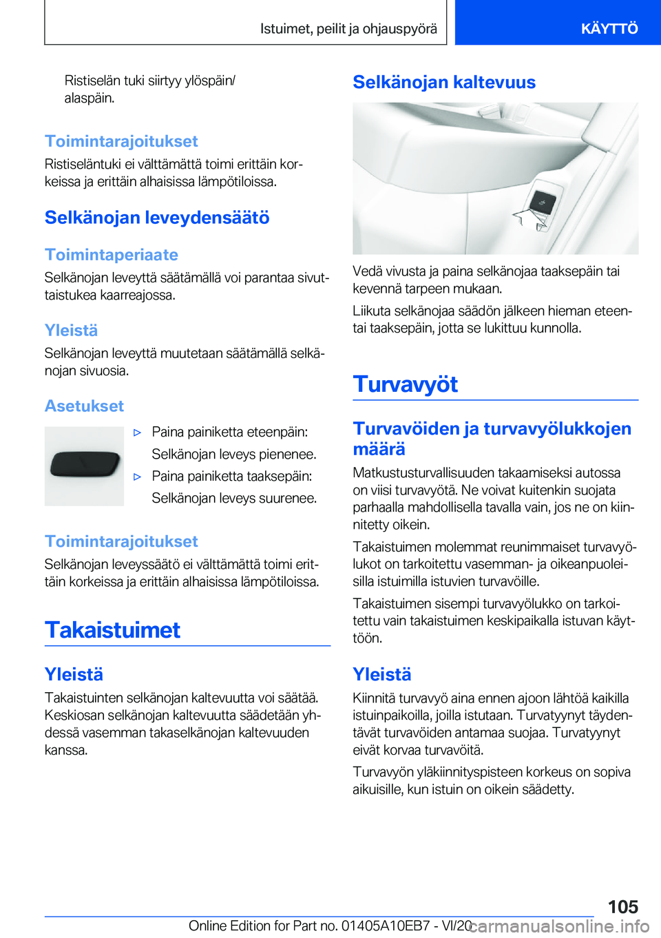 BMW X3 2021  Omistajan Käsikirja (in Finnish) �R�i�s�t�i�s�e�l�
