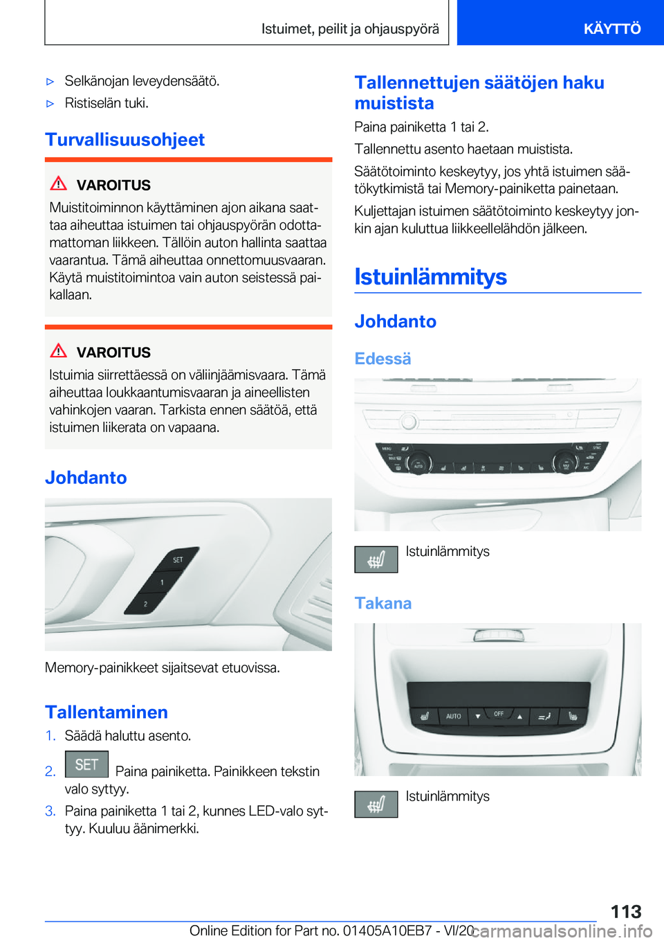 BMW X3 2021  Omistajan Käsikirja (in Finnish) 'x�S�e�l�k�