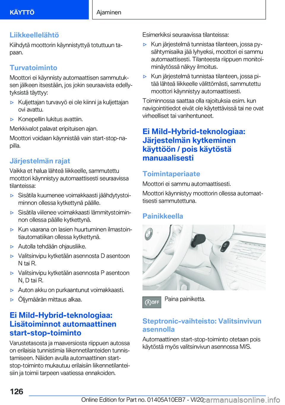 BMW X3 2021  Omistajan Käsikirja (in Finnish) �L�i�i�k�k�e�e�l�l�e�l�