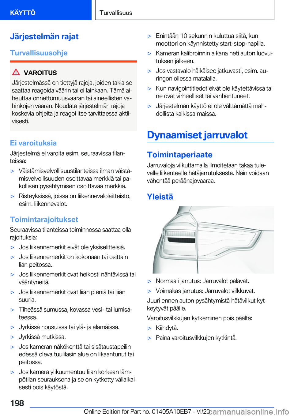 BMW X3 2021  Omistajan Käsikirja (in Finnish) �J�