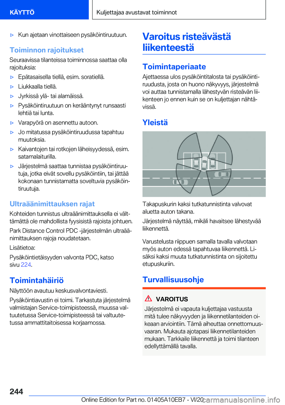 BMW X3 2021  Omistajan Käsikirja (in Finnish) 'x�K�u�n��a�j�e�t�a�a�n��v�i�n�o�t�t�a�i�s�e�e�n��p�y�s�