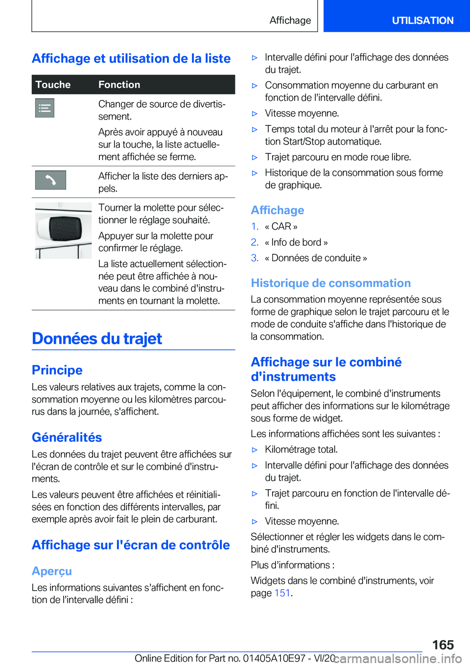 BMW X3 2021  Notices Demploi (in French) �A�f�f�i�c�h�a�g�e��e�t��u�t�i�l�i�s�a�t�i�o�n��d�e��l�a��l�i�s�t�e�T�o�u�c�h�e�F�o�n�c�t�i�o�n�C�h�a�n�g�e�r��d�e��s�o�u�r�c�e��d�e��d�i�v�e�r�t�i�sj
�s�e�m�e�n�t�.
�A�p�r�è�s��a�v�o�i�r�