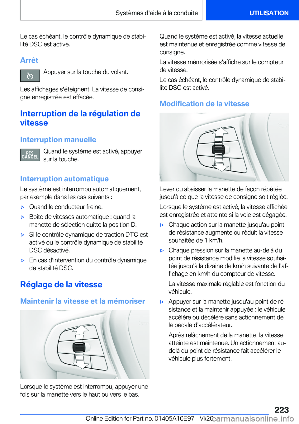 BMW X3 2021  Notices Demploi (in French) �L�e��c�a�s��é�c�h�é�a�n�t�,��l�e��c�o�n�t�r�