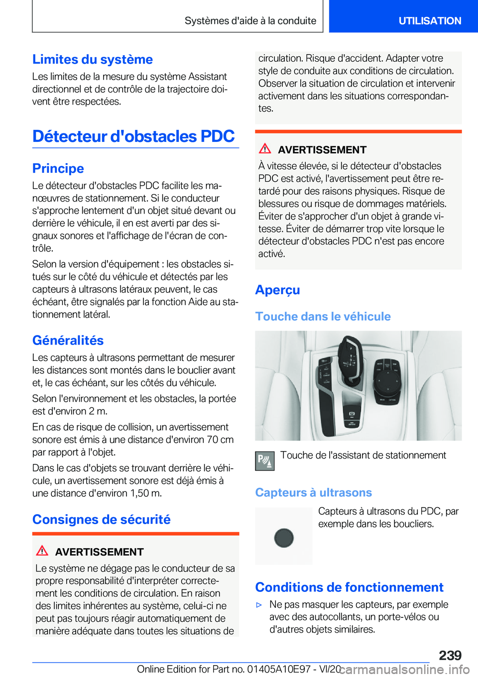BMW X3 2021  Notices Demploi (in French) �L�i�m�i�t�e�s��d�u��s�y�s�t�è�m�e
�L�e�s��l�i�m�i�t�e�s��d�e��l�a��m�e�s�u�r�e��d�u��s�y�s�t�è�m�e��A�s�s�i�s�t�a�n�t
�d�i�r�e�c�t�i�o�n�n�e�l��e�t��d�e��c�o�n�t�r�