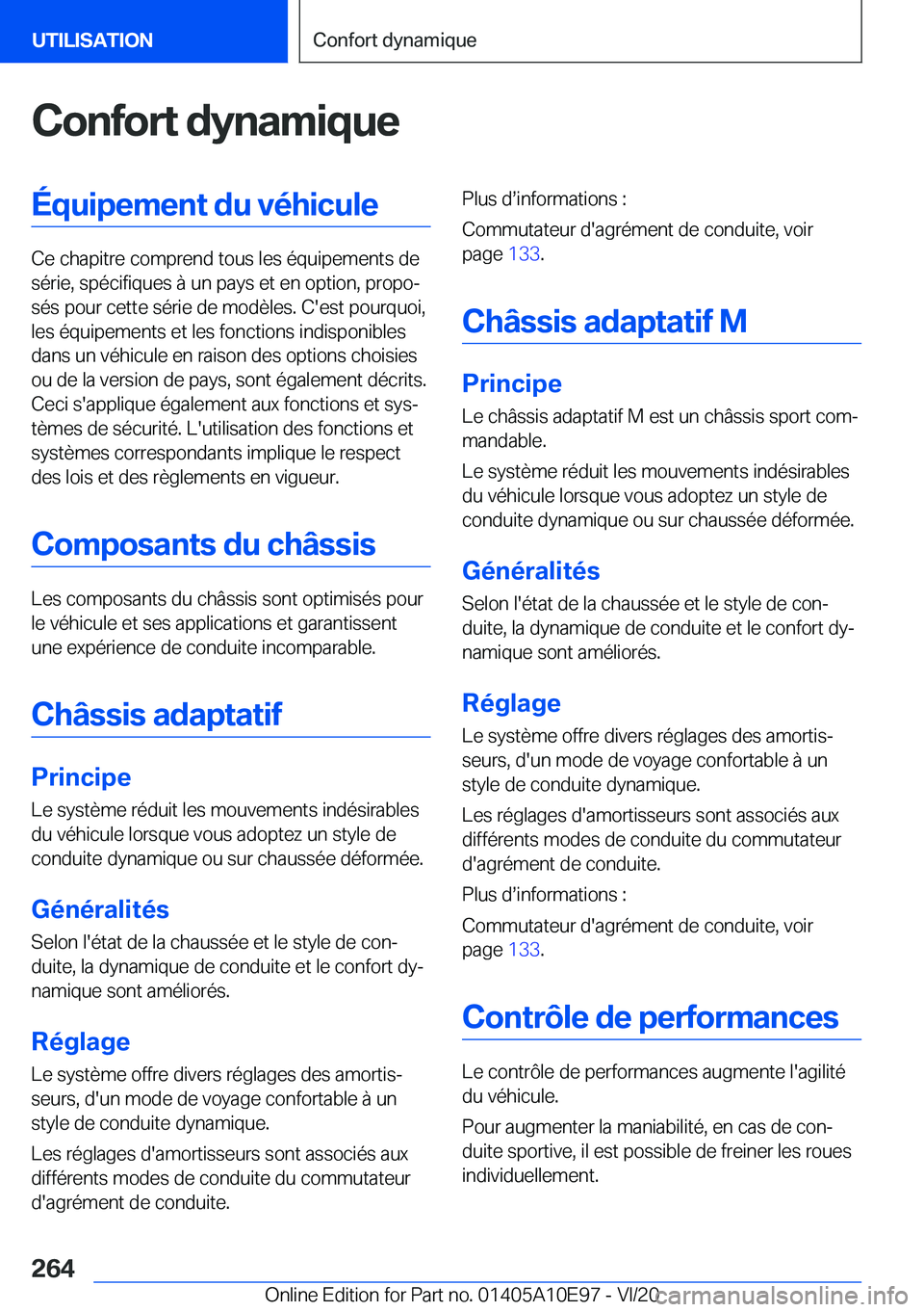 BMW X3 2021  Notices Demploi (in French) �C�o�n�f�o�r�t��d�y�n�a�m�i�q�u�e�