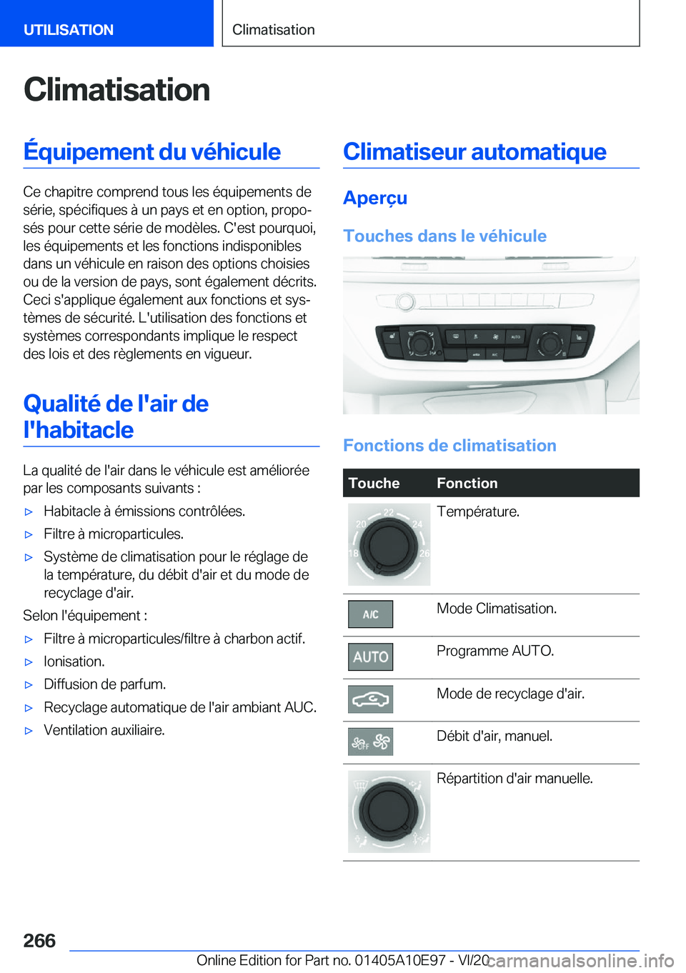 BMW X3 2021  Notices Demploi (in French) �C�l�i�m�a�t�i�s�a�t�i�o�n�