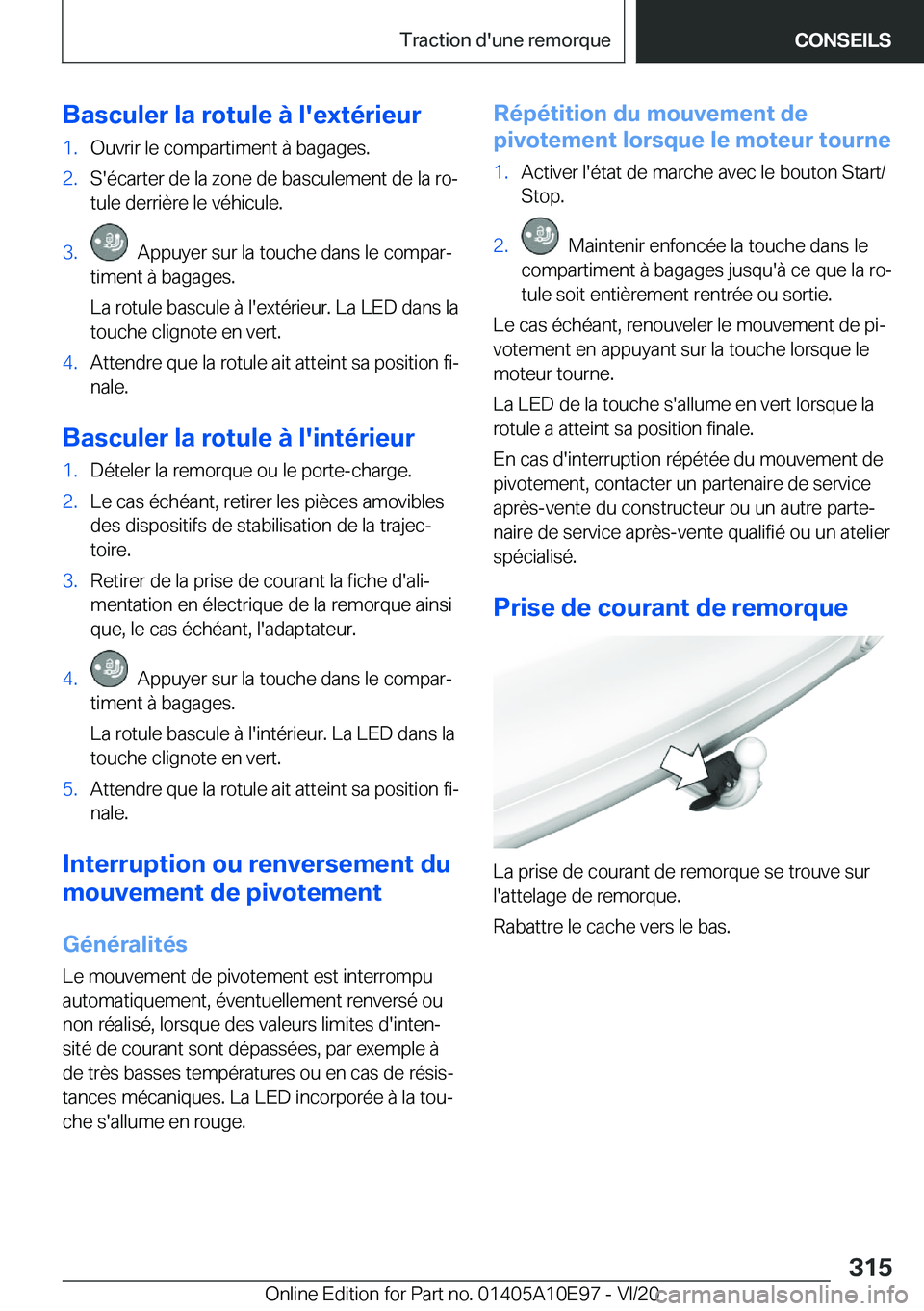 BMW X3 2021  Notices Demploi (in French) �B�a�s�c�u�l�e�r��l�a��r�o�t�u�l�e��