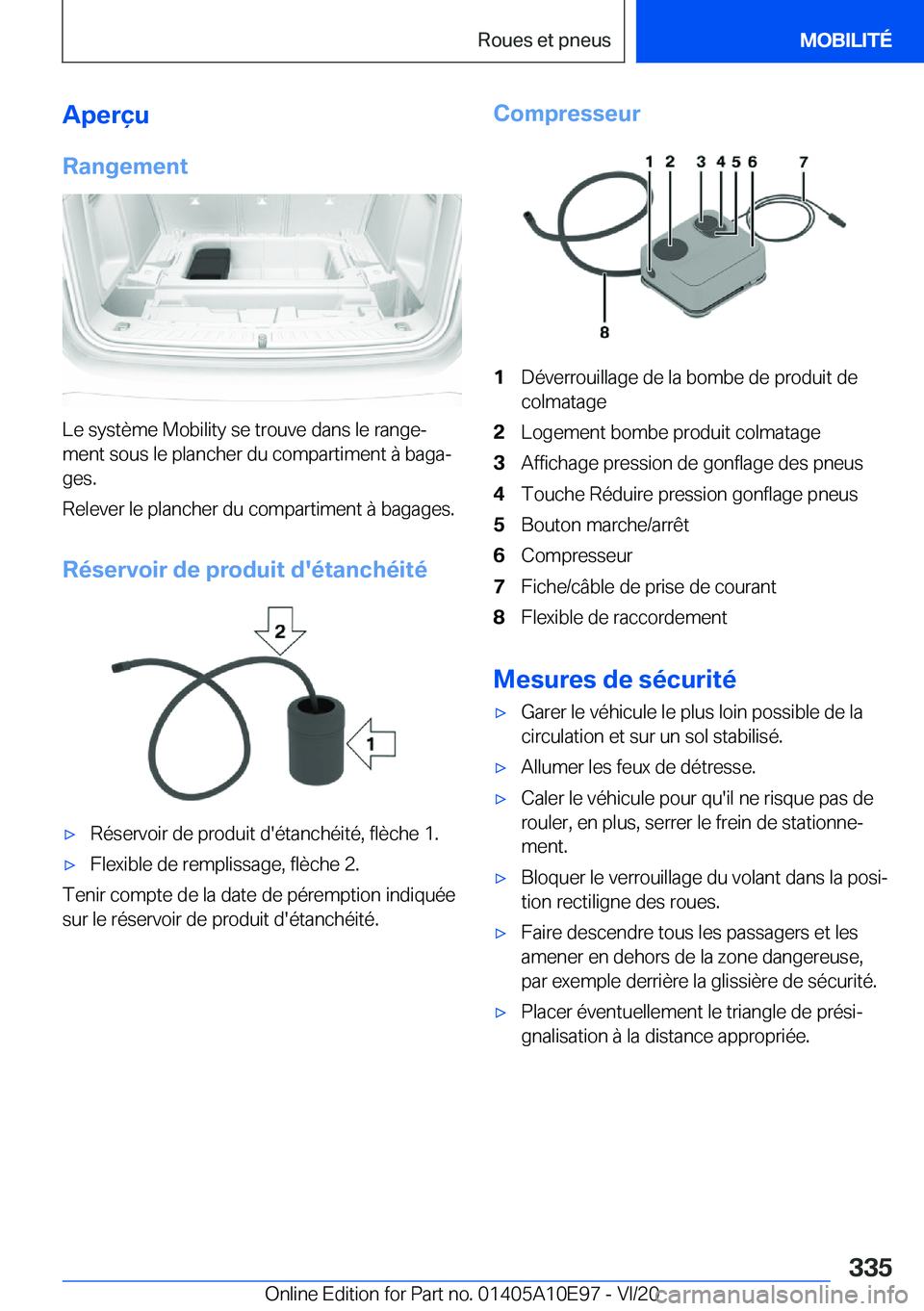 BMW X3 2021  Notices Demploi (in French) �A�p�e�r�ç�u
�R�a�n�g�e�m�e�n�t
�L�e��s�y�s�t�è�m�e��M�o�b�i�l�i�t�y��s�e��t�r�o�u�v�e��d�a�n�s��l�e��r�a�n�g�ej
�m�e�n�t��s�o�u�s��l�e��p�l�a�n�c�h�e�r��d�u��c�o�m�p�a�r�t�i�m�e�n�t��