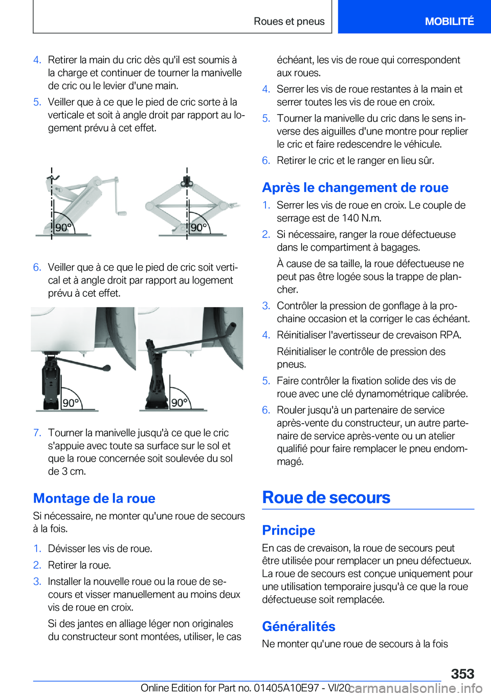 BMW X3 2021  Notices Demploi (in French) �4�.�R�e�t�i�r�e�r��l�a��m�a�i�n��d�u��c�r�i�c��d�è�s��q�u�'�i�l��e�s�t��s�o�u�m�i�s��
