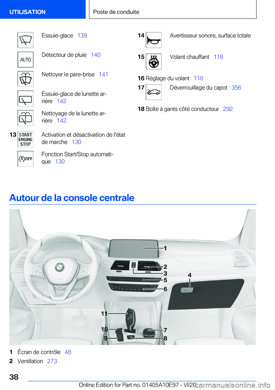 BMW X3 2021  Notices Demploi (in French) �E�s�s�u�i�e�-�g�l�a�c�e\_�1�3�9�D�é�t�e�c�t�e�u�r��d�e��p�l�u�i�e\_ �1�4�0�N�e�t�t�o�y�e�r��l�e��p�a�r�e�-�b�r�i�s�e\_ �1�4�1�E�s�s�u�i�e�-�g�l�a�c�e��d�e��l�u�n�e�t�t�e��a�rj
�r�i�è�