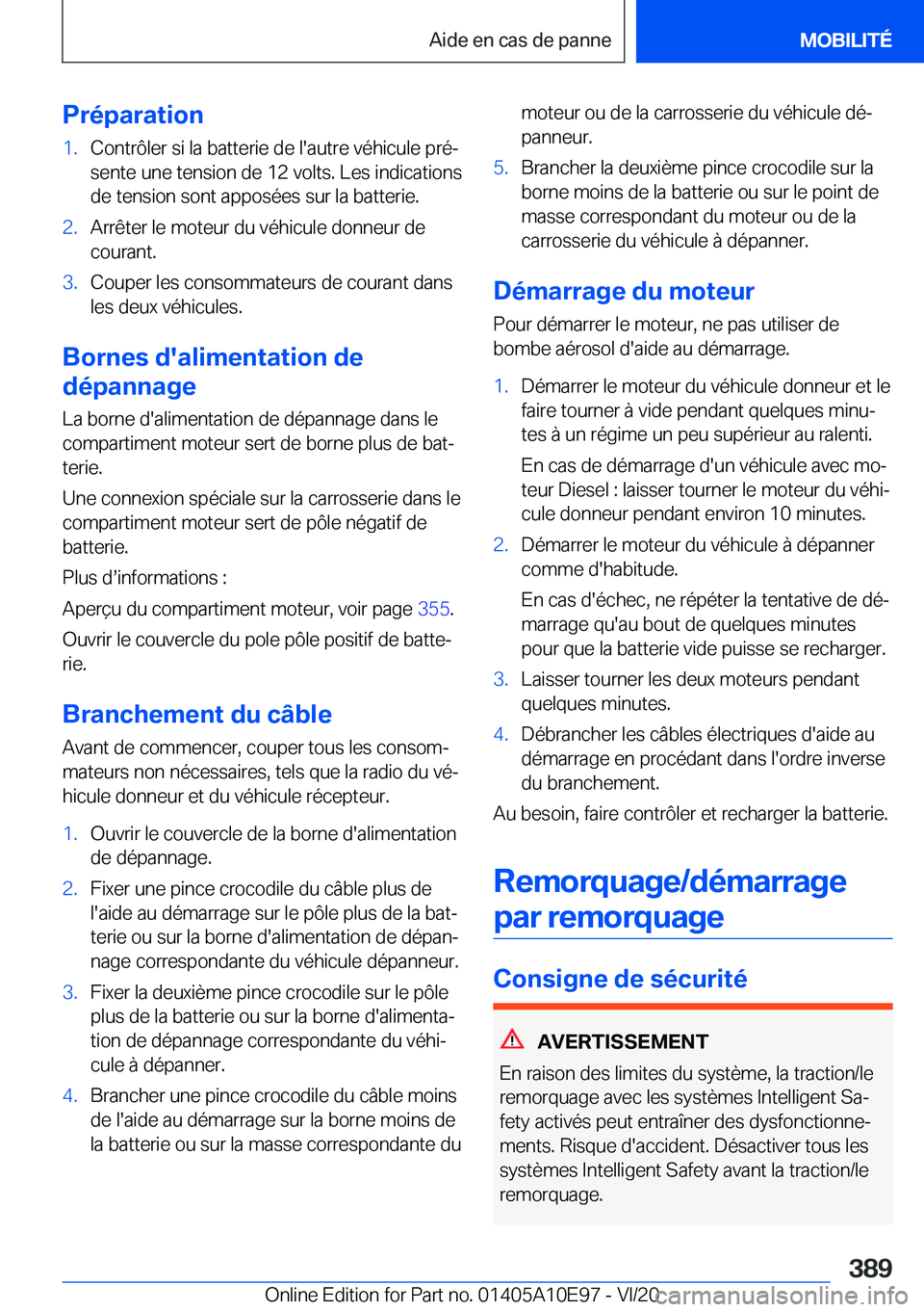 BMW X3 2021  Notices Demploi (in French) �P�r�é�p�a�r�a�t�i�o�n�1�.�C�o�n�t�r�