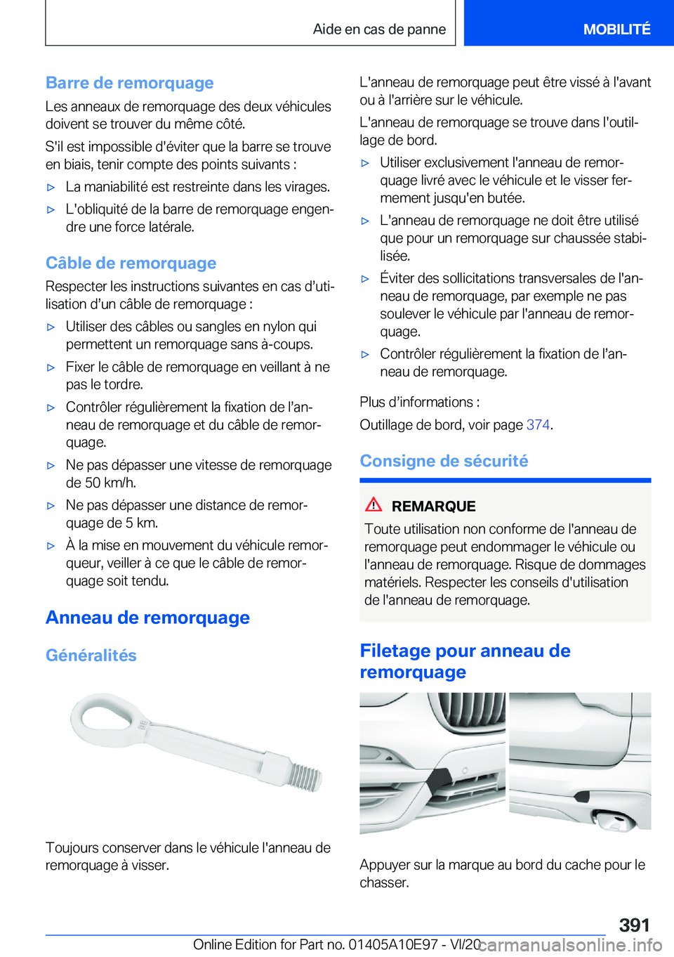 BMW X3 2021  Notices Demploi (in French) �B�a�r�r�e��d�e��r�e�m�o�r�q�u�a�g�e
�L�e�s��a�n�n�e�a�u�x��d�e��r�e�m�o�r�q�u�a�g�e��d�e�s��d�e�u�x��v�é�h�i�c�u�l�e�s
�d�o�i�v�e�n�t��s�e��t�r�o�u�v�e�r��d�u��m�ê�m�e��c�