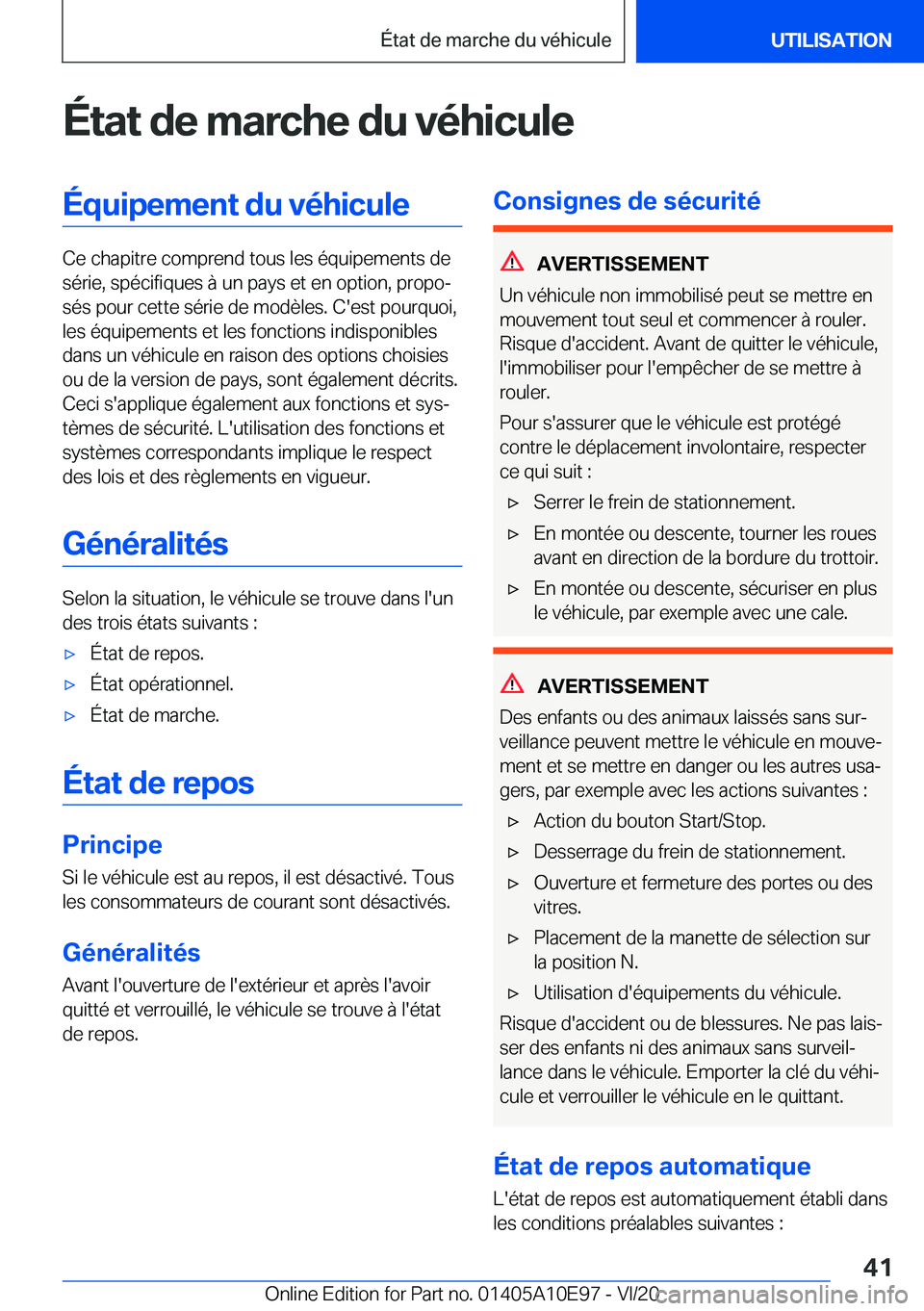 BMW X3 2021  Notices Demploi (in French) �