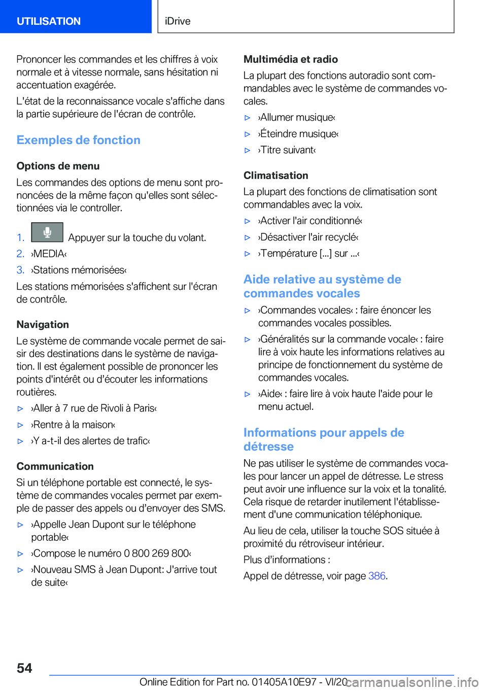 BMW X3 2021  Notices Demploi (in French) �P�r�o�n�o�n�c�e�r��l�e�s��c�o�m�m�a�n�d�e�s��e�t��l�e�s��c�h�i�f�f�r�e�s��