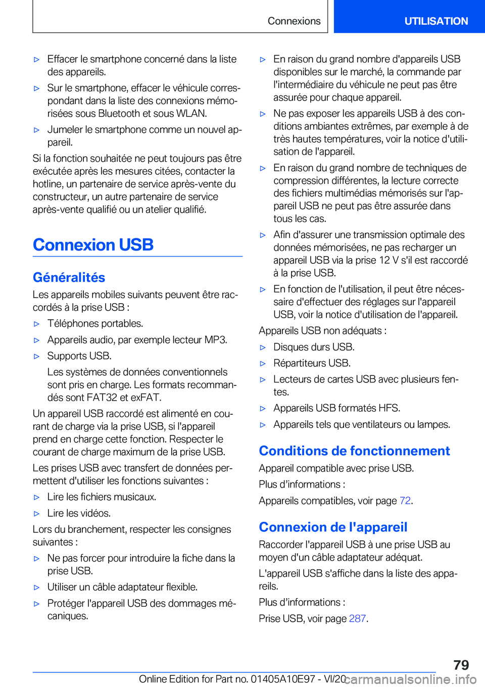 BMW X3 2021  Notices Demploi (in French) 'x�E�f�f�a�c�e�r��l�e��s�m�a�r�t�p�h�o�n�e��c�o�n�c�e�r�n�é��d�a�n�s��l�a��l�i�s�t�e�d�e�s��a�p�p�a�r�e�i�l�s�.'x�S�u�r��l�e��s�m�a�r�t�p�h�o�n�e�,��e�f�f�a�c�e�r��l�e��v�é�h�i�c