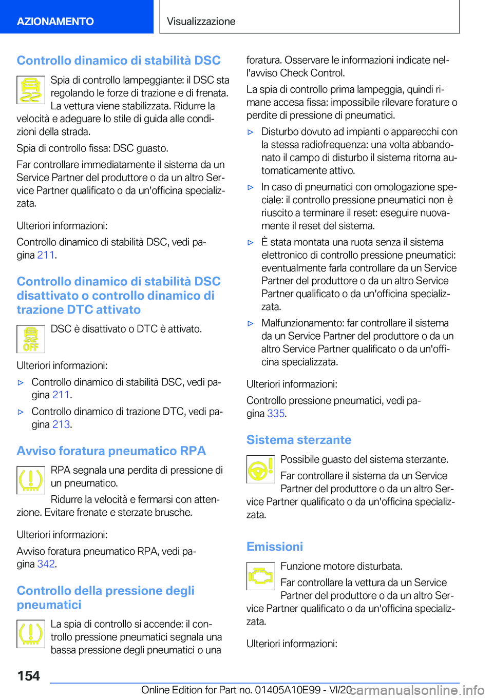 BMW X3 2021  Libretti Di Uso E manutenzione (in Italian) �C�o�n�t�r�o�l�l�o��d�i�n�a�m�i�c�o��d�i��s�t�a�b�i�l�i�t�