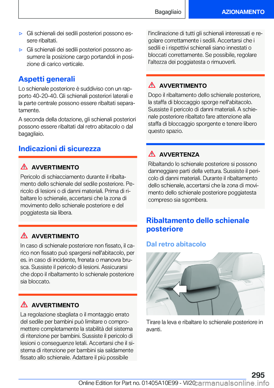 BMW X3 2021  Libretti Di Uso E manutenzione (in Italian) 'x�G�l�i��s�c�h�i�e�n�a�l�i��d�e�i��s�e�d�i�l�i��p�o�s�t�e�r�i�o�r�i��p�o�s�s�o�n�o��e�sª
�s�e�r�e��r�i�b�a�l�t�a�t�i�.'x�G�l�i��s�c�h�i�e�n�a�l�i��d�e�i��s�e�d�i�l�i��p�o�s�t�e�r