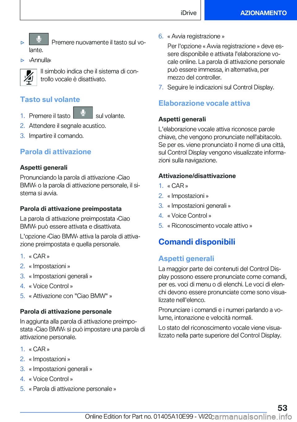 BMW X3 2021  Libretti Di Uso E manutenzione (in Italian) 'x���P�r�e�m�e�r�e��n�u�o�v�a�m�e�n�t�e��i�l��t�a�s�t�o��s�u�l��v�oª
�l�a�n�t�e�.'x