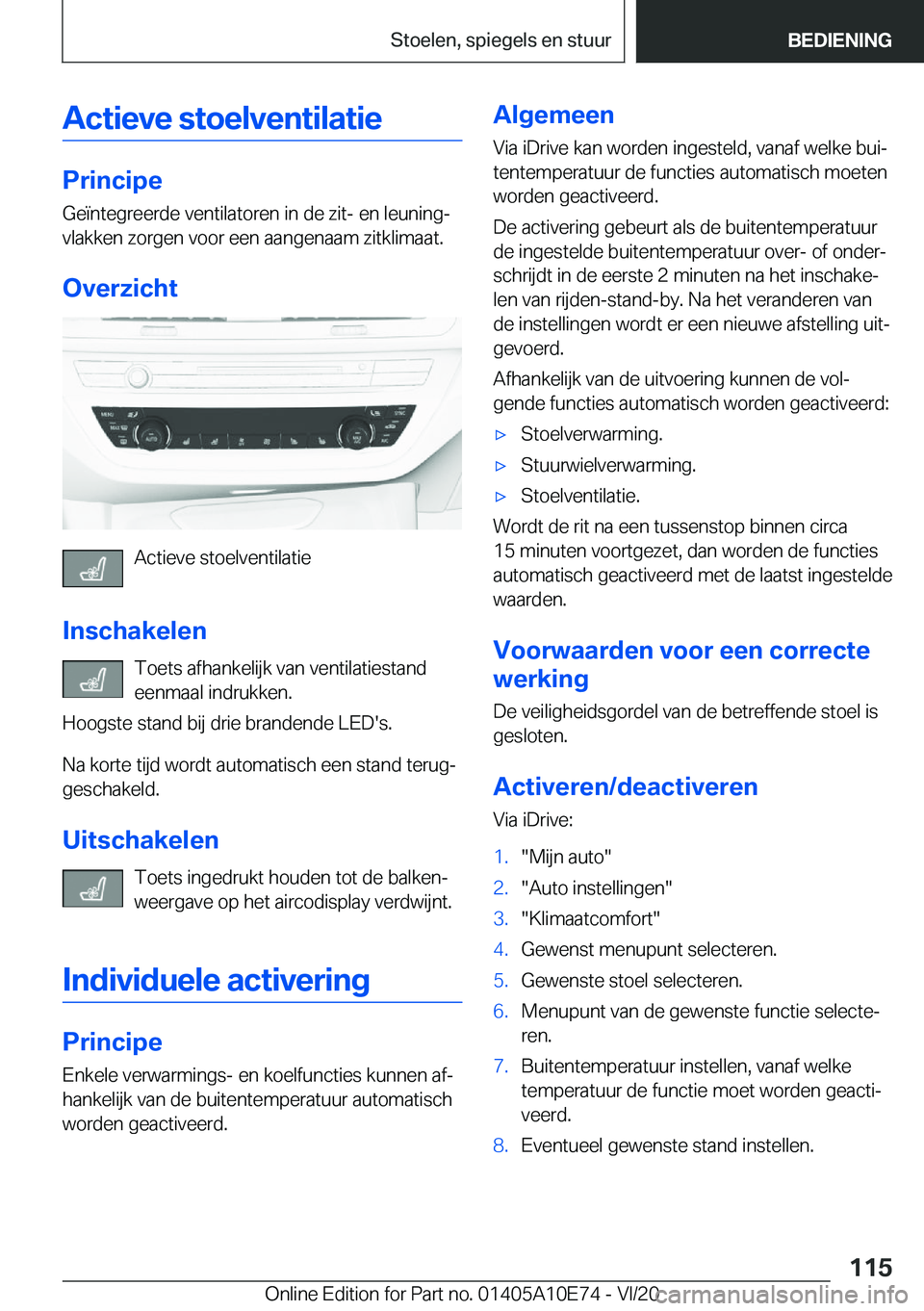 BMW X3 2021  Instructieboekjes (in Dutch) �A�c�t�i�e�v�e��s�t�o�e�l�v�e�n�t�i�l�a�t�i�e
�P�r�i�n�c�i�p�e�G�e�