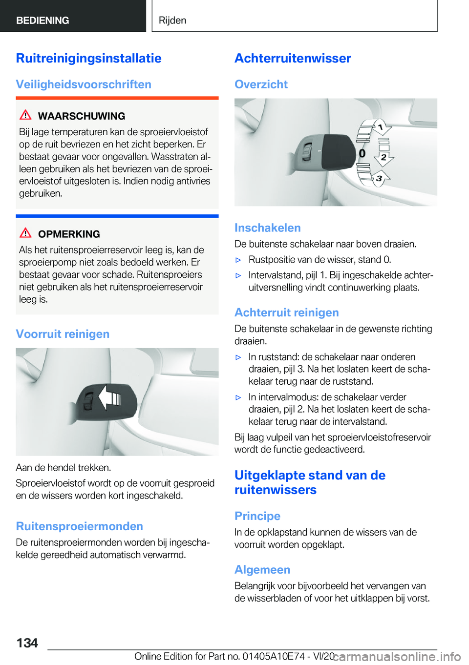 BMW X3 2021  Instructieboekjes (in Dutch) �R�u�i�t�r�e�i�n�i�g�i�n�g�s�i�n�s�t�a�l�l�a�t�i�e
�V�e�i�l�i�g�h�e�i�d�s�v�o�o�r�s�c�h�r�i�f�t�e�n
�W�A�A�R�S�C�H�U�W�I�N�G
�B�i�j��l�a�g�e��t�e�m�p�e�r�a�t�u�r�e�n��k�a�n��d�e��s�p�r�o�e�i�e�r�