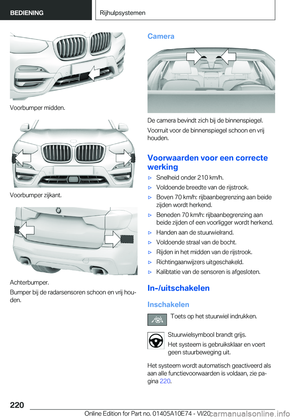 BMW X3 2021  Instructieboekjes (in Dutch) �V�o�o�r�b�u�m�p�e�r��m�i�d�d�e�n�.
�V�o�o�r�b�u�m�p�e�r��z�i�j�k�a�n�t�.
�A�c�h�t�e�r�b�u�m�p�e�r�.
�B�u�m�p�e�r��b�i�j��d�e��r�a�d�a�r�s�e�n�s�o�r�e�n��s�c�h�o�o�n��e�n��v�r�i�j��h�o�uj �d