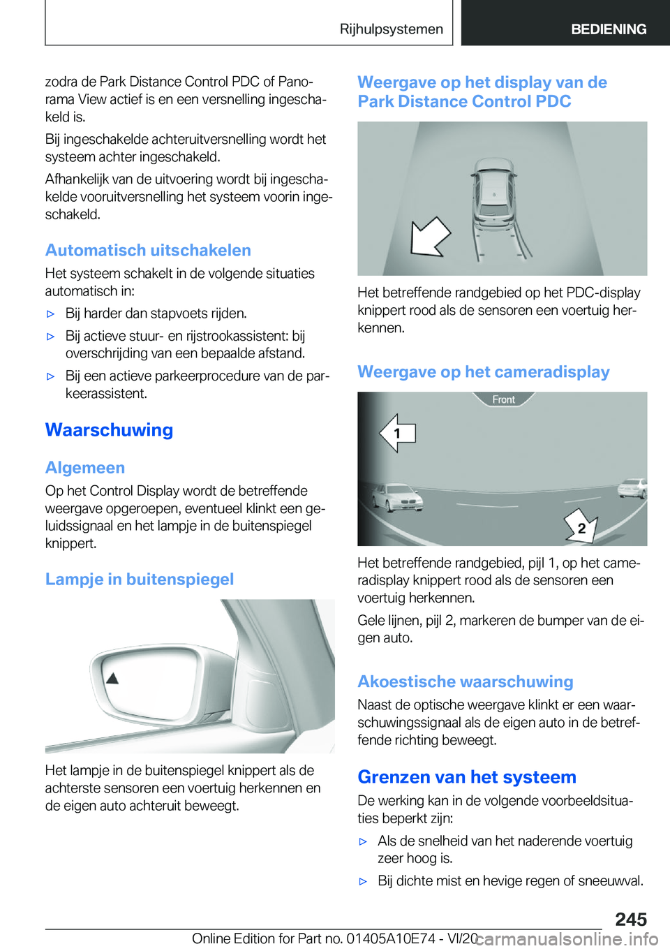 BMW X3 2021  Instructieboekjes (in Dutch) �z�o�d�r�a��d�e��P�a�r�k��D�i�s�t�a�n�c�e��C�o�n�t�r�o�l��P�D�C��o�f��P�a�n�oj�r�a�m�a��V�i�e�w��a�c�t�i�e�f��i�s��e�n��e�e�n��v�e�r�s�n�e�l�l�i�n�g��i�n�g�e�s�c�h�aj�k�e�l�d��i�s�.
�