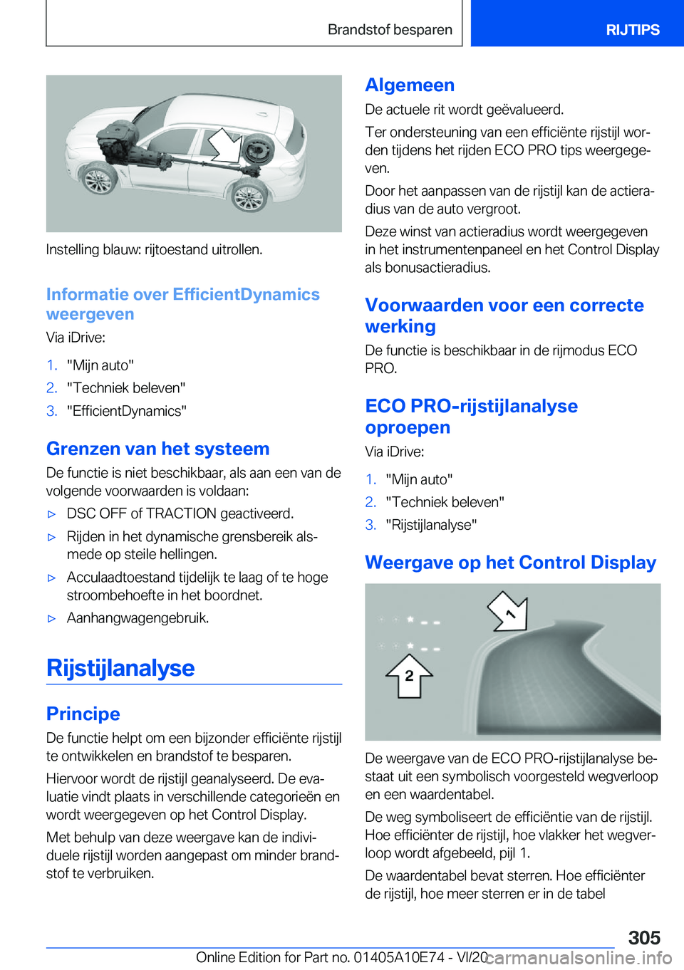 BMW X3 2021  Instructieboekjes (in Dutch) �I�n�s�t�e�l�l�i�n�g��b�l�a�u�w�:��r�i�j�t�o�e�s�t�a�n�d��u�i�t�r�o�l�l�e�n�.
�I�n�f�o�r�m�a�t�i�e��o�v�e�r��E�f�f�i�c�i�e�n�t�D�y�n�a�m�i�c�s
�w�e�e�r�g�e�v�e�n
�V�i�a��i�D�r�i�v�e�:
�1�.��M�i