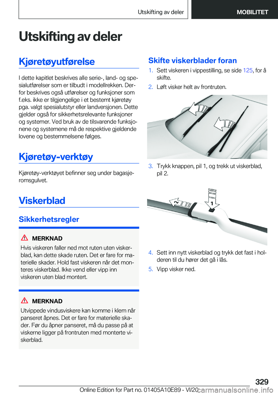 BMW X3 2021  InstruksjonsbØker (in Norwegian) �U�t�s�k�i�f�t�i�n�g��a�v��d�e�l�e�r�K�j�