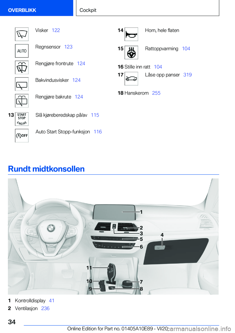 BMW X3 2021  InstruksjonsbØker (in Norwegian) �V�i�s�k�e�r\_�1�2�2�R�e�g�n�s�e�n�s�o�r\_ �1�2�3�R�e�n�g�j�