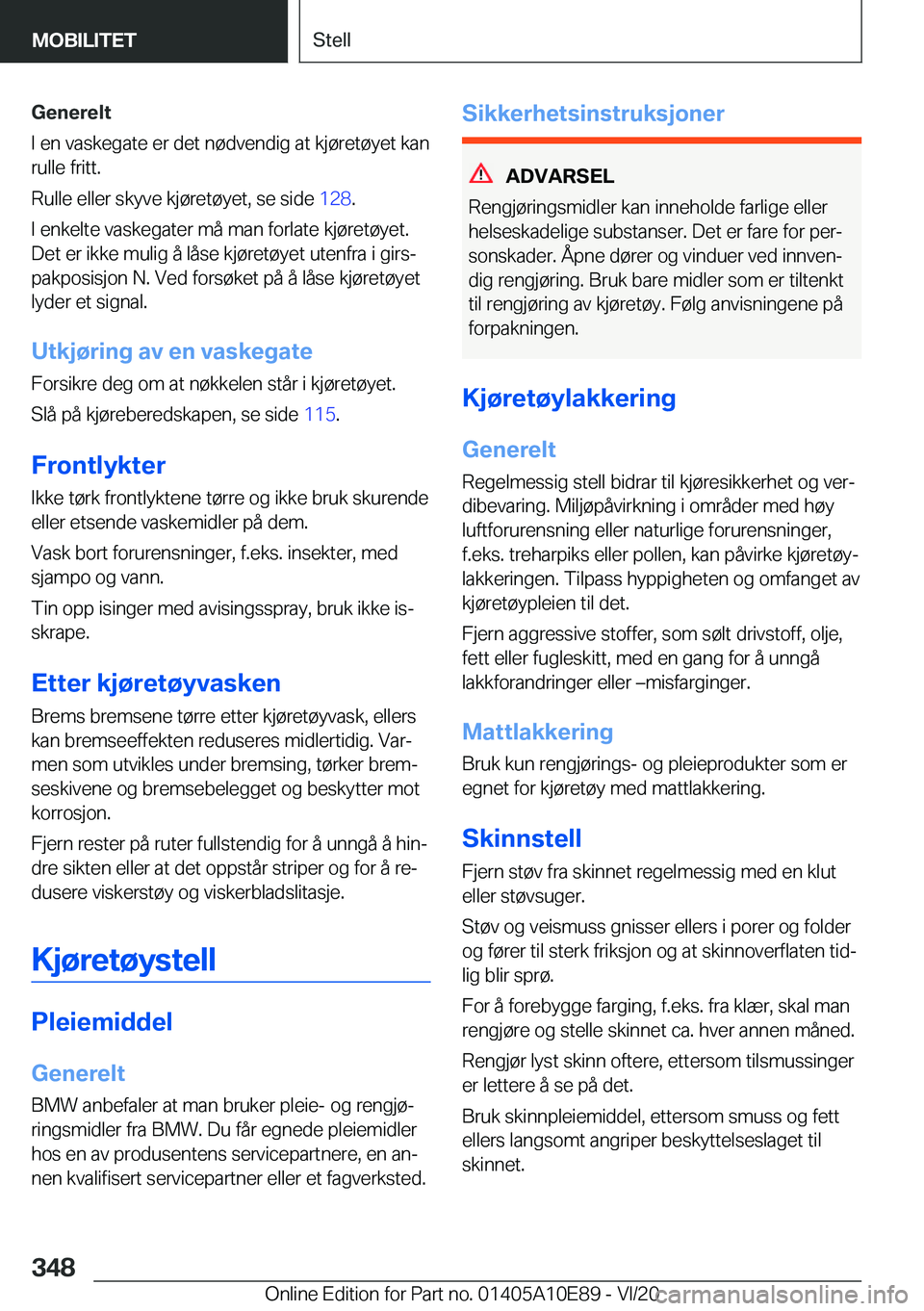 BMW X3 2021  InstruksjonsbØker (in Norwegian) �G�e�n�e�r�e�l�t
�I��e�n��v�a�s�k�e�g�a�t�e��e�r��d�e�t��n�