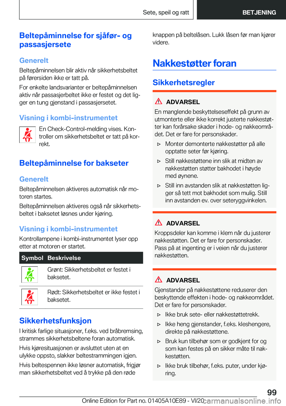 BMW X3 2021  InstruksjonsbØker (in Norwegian) �B�e�l�t�e�p�å�m�i�n�n�e�l�s�e��f�o�r��s�j�å�f�