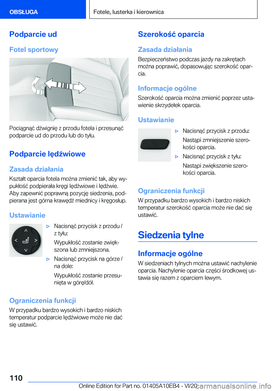 BMW X3 2021  Instrukcja obsługi (in Polish) �P�o�d�p�a�r�c�i�e��u�d�F�o�t�e�l��s�p�o�r�t�o�w�y
�P�o�c�i�