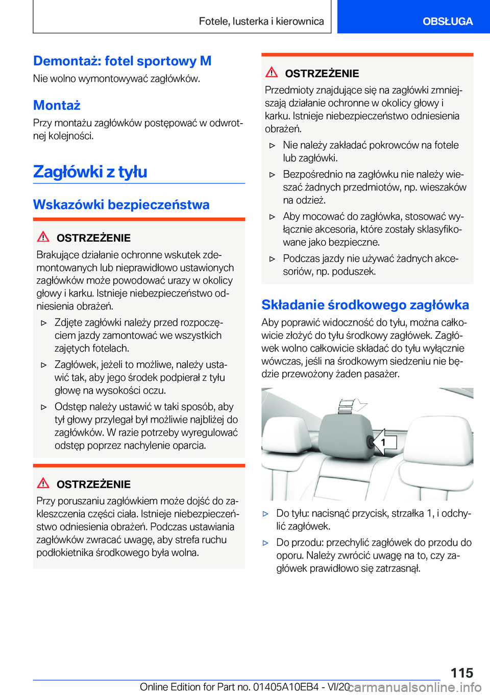 BMW X3 2021  Instrukcja obsługi (in Polish) �D�e�m�o�n�t�a9�:��f�o�t�e�l��s�p�o�r�t�o�w�y��M�N�i�e��w�o�l�n�o��w�y�m�o�n�t�o�w�y�w�a�