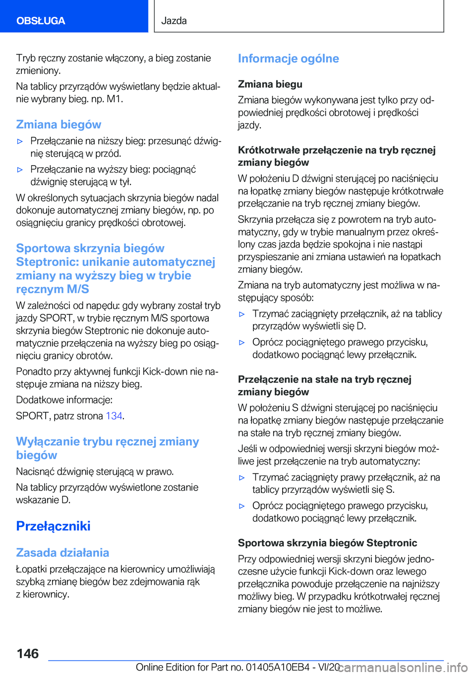BMW X3 2021  Instrukcja obsługi (in Polish) �T�r�y�b��r�