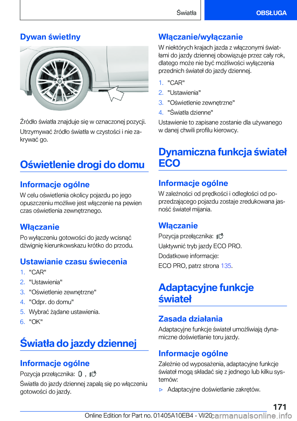 BMW X3 2021  Instrukcja obsługi (in Polish) �D�y�w�a�n��w�i�e�t�l�n�y
6�r�