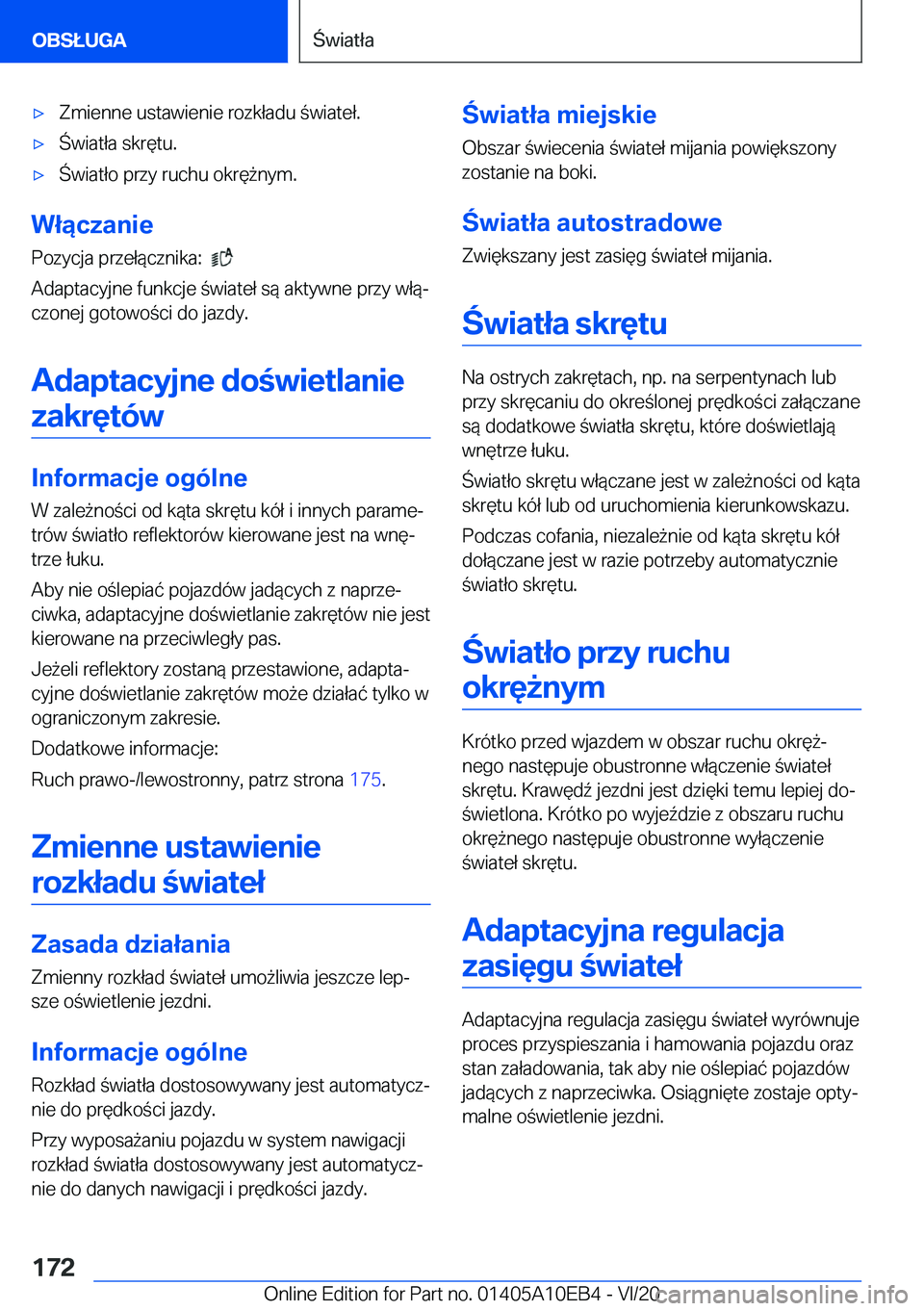 BMW X3 2021  Instrukcja obsługi (in Polish) 'x�Z�m�i�e�n�n�e��u�s�t�a�w�i�e�n�i�e��r�o�z�k�ł�a�d�u��w�i�a�t�e�ł�.'x�w�i�a�t�ł�a��s�k�r�