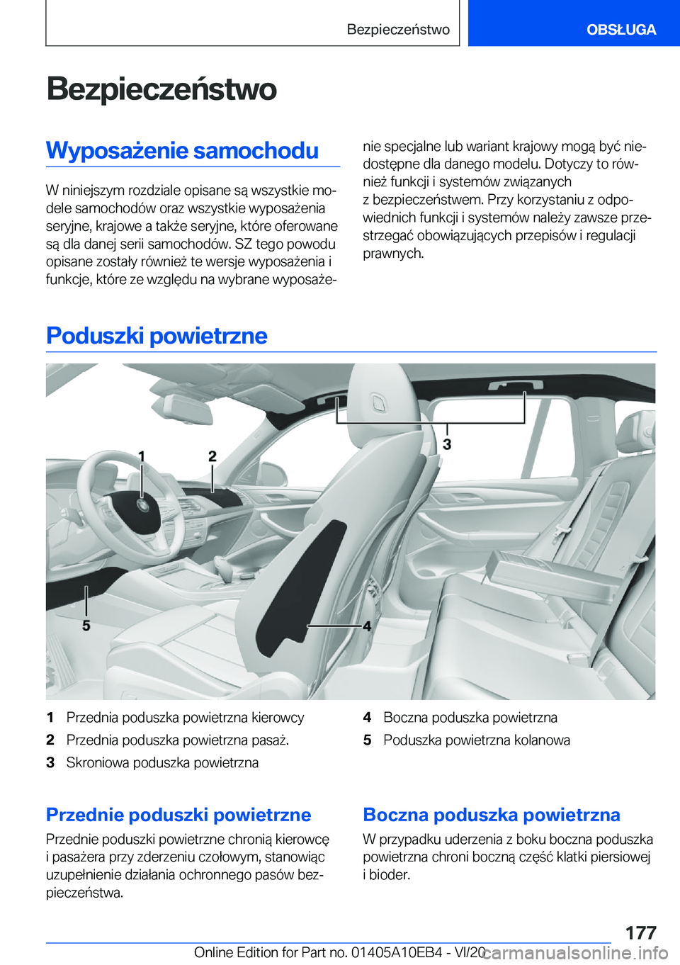 BMW X3 2021  Instrukcja obsługi (in Polish) �B�e�z�p�i�e�c�z�e�